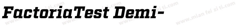 FactoriaTest Demi字体转换